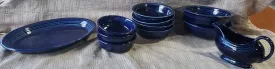 11 Piece Dark Blue HLC Fiesta Ware Set