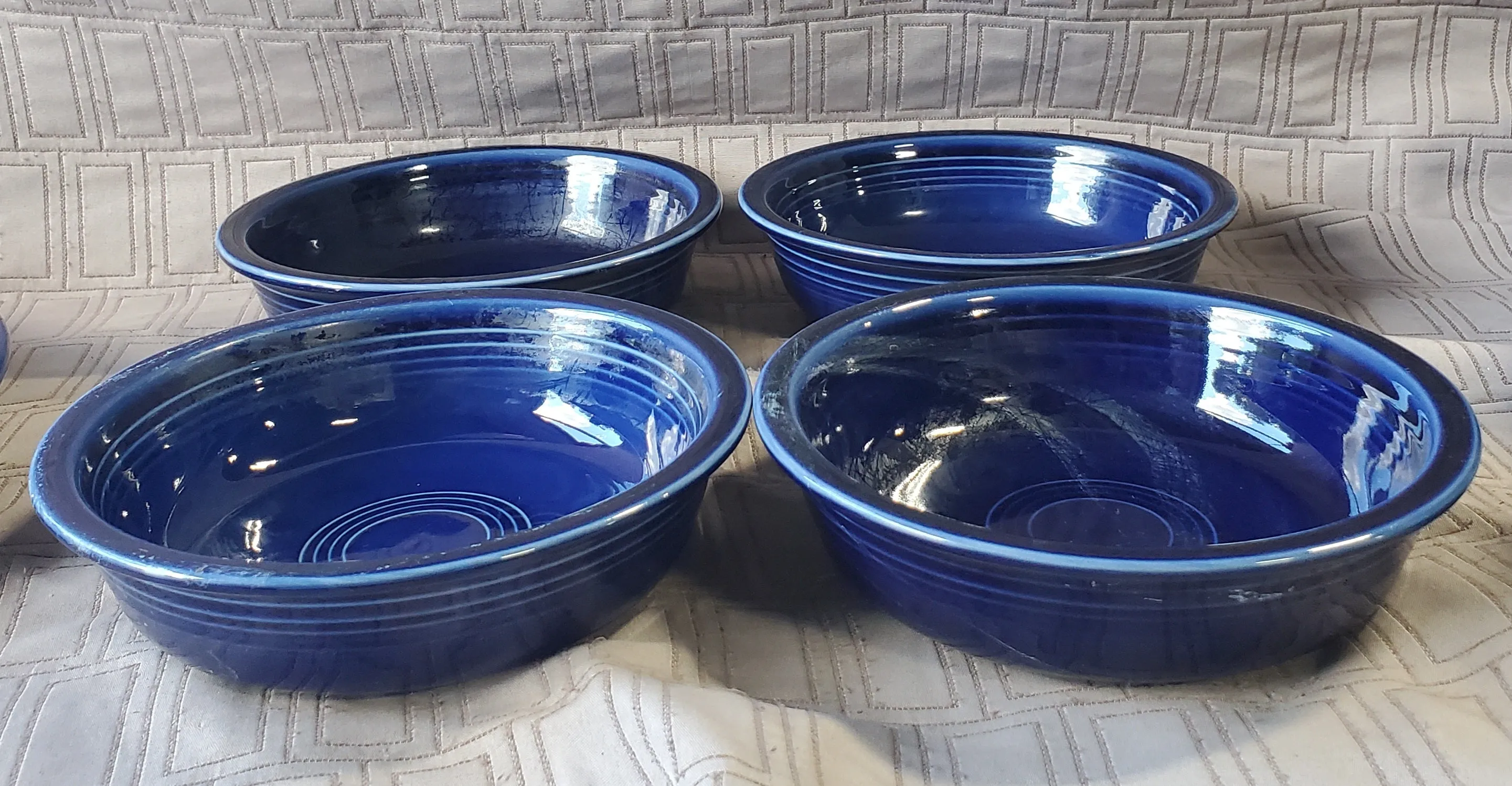 11 Piece Dark Blue HLC Fiesta Ware Set