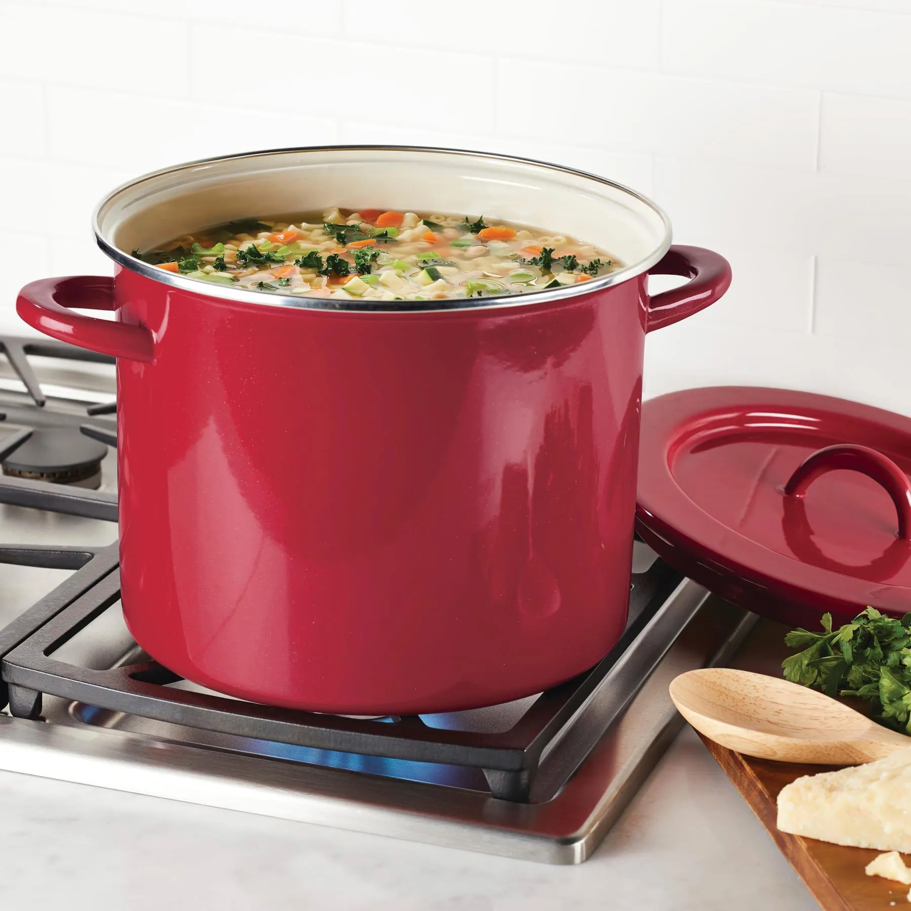 12-Quart Induction Enamel Stockpot with Lid