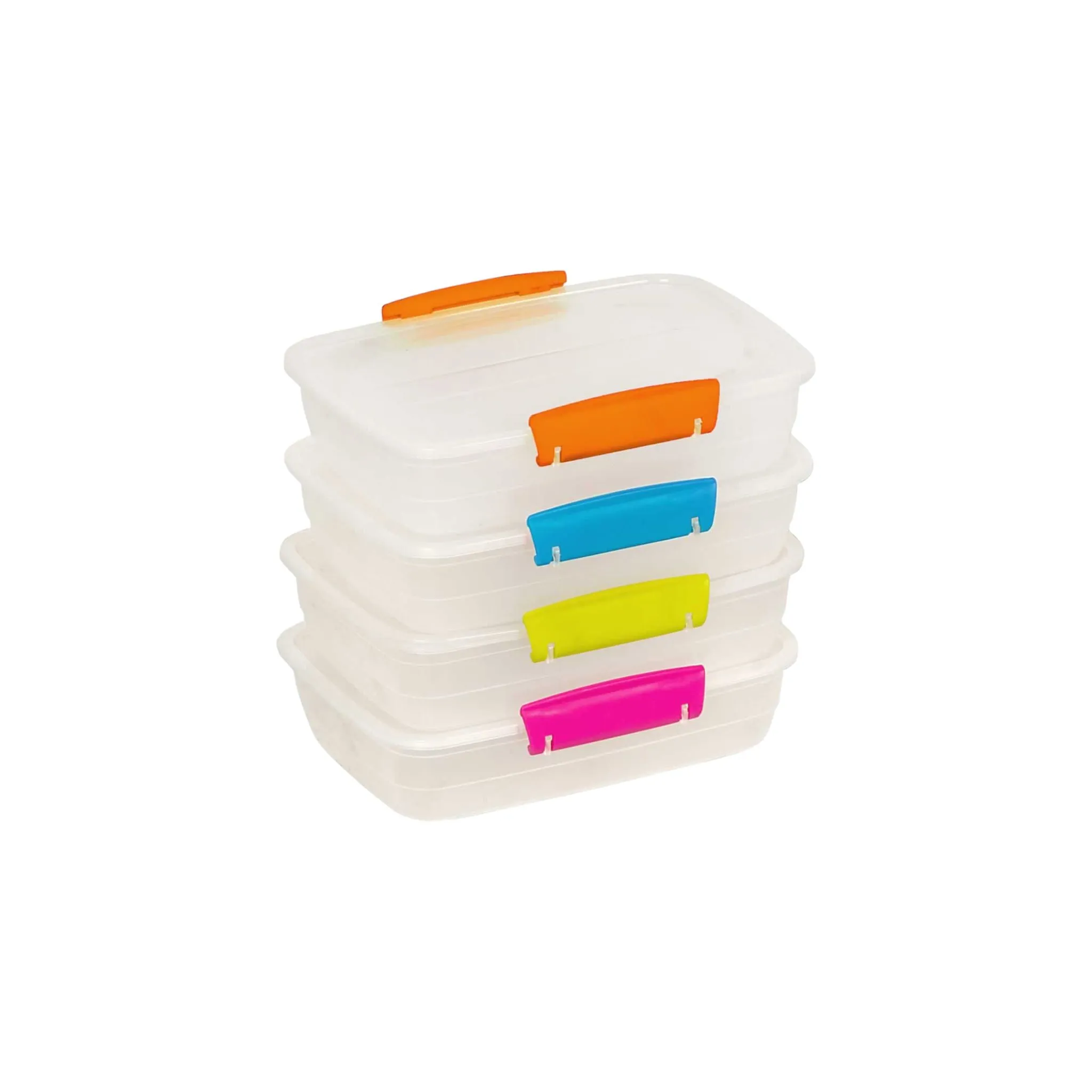 1L Plastic Storage Lunchbox with Clip Lock Diamond Buzz