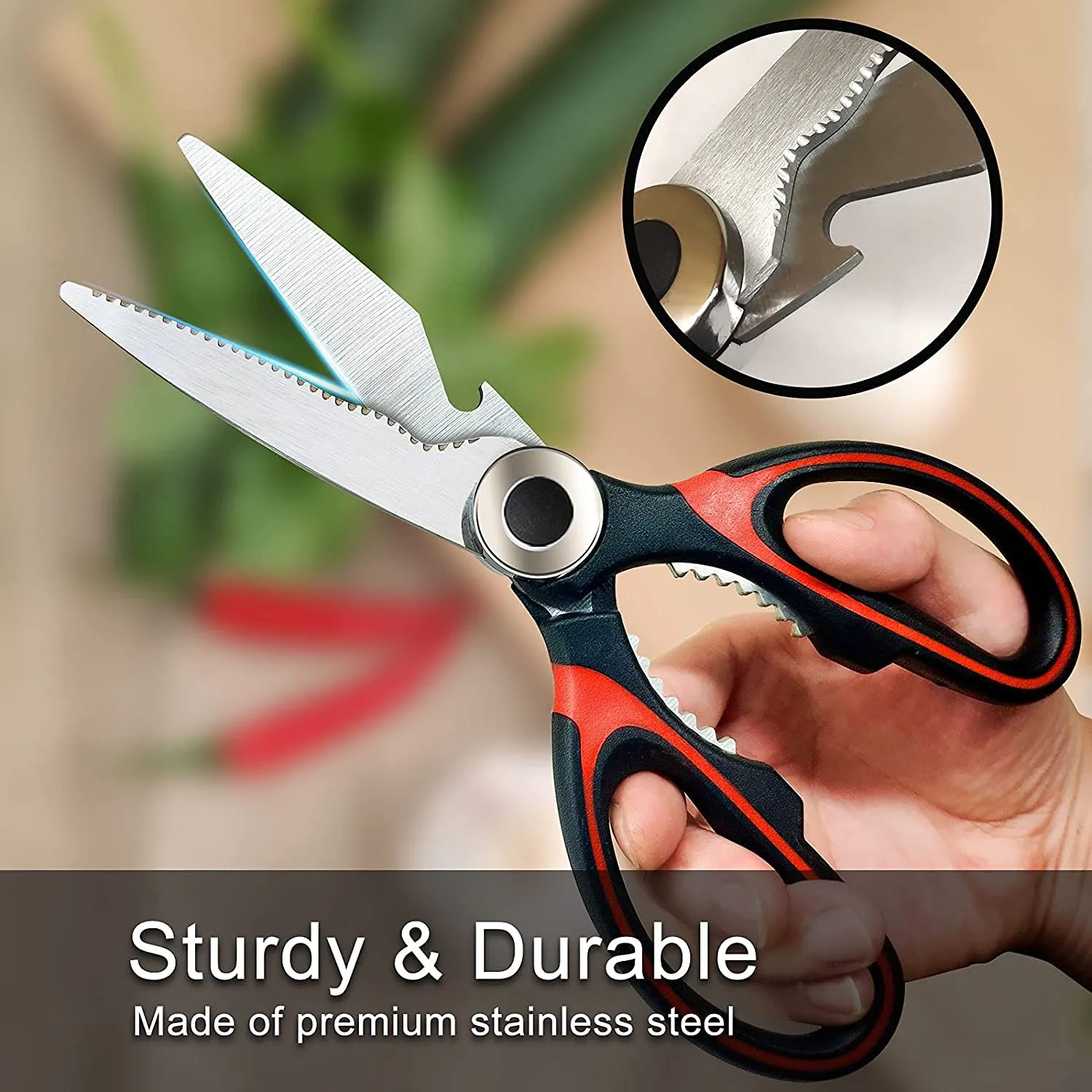 1pcs Heavy Duty Scissors for Kitchen Use / Multi-Function Kitchen Scissors Ultra Sharp Random Color