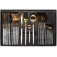 24Pcs Stainless Steel Cutlery AndTableware Dinner Set  C11-CSB