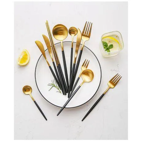 24Pcs Stainless Steel Cutlery AndTableware Dinner Set  C11-CSB