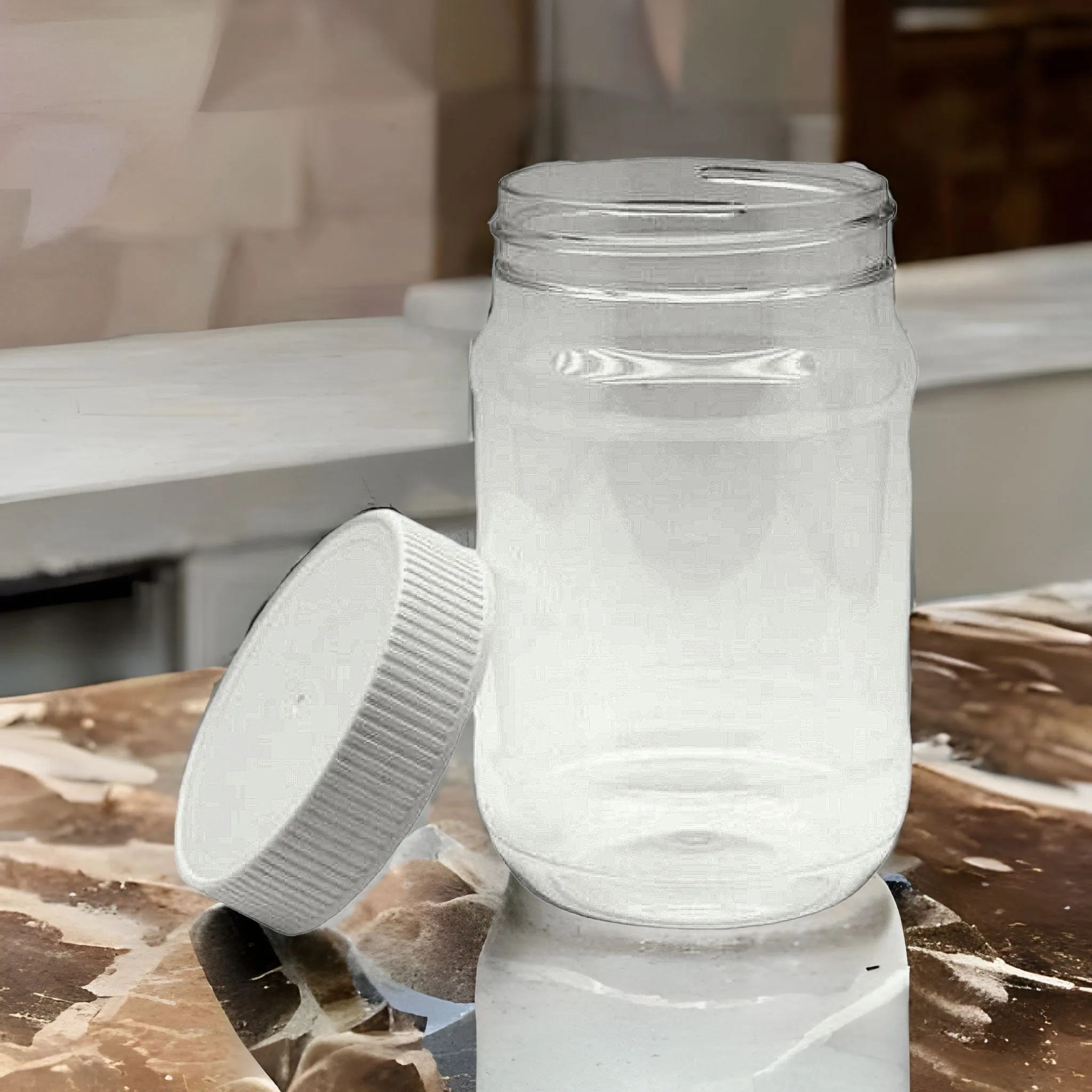 250ml PET Plastic Honey Jar Bottle with Screw-on Lid 10pack