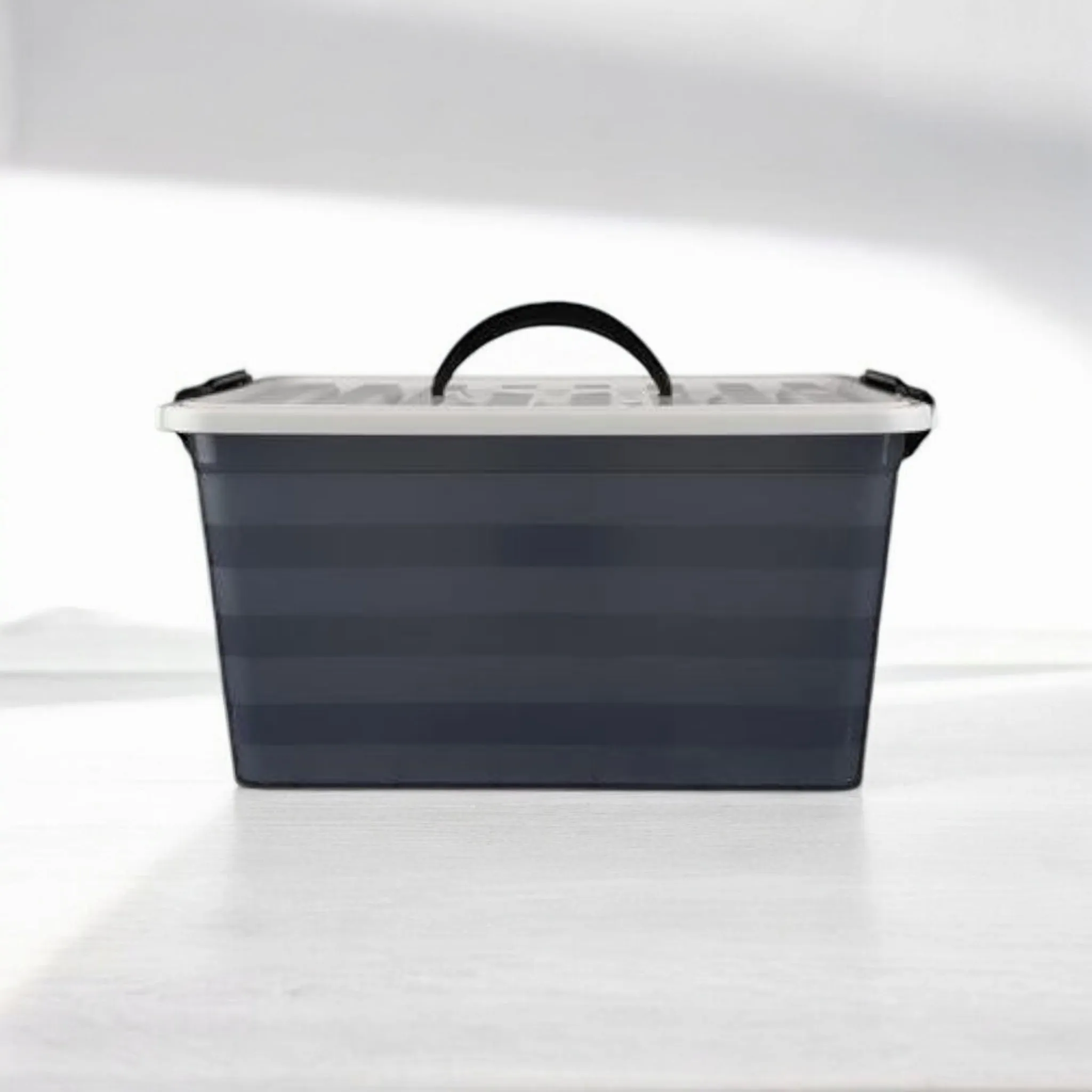 3.3L Storage Container Grey with Carry Handle