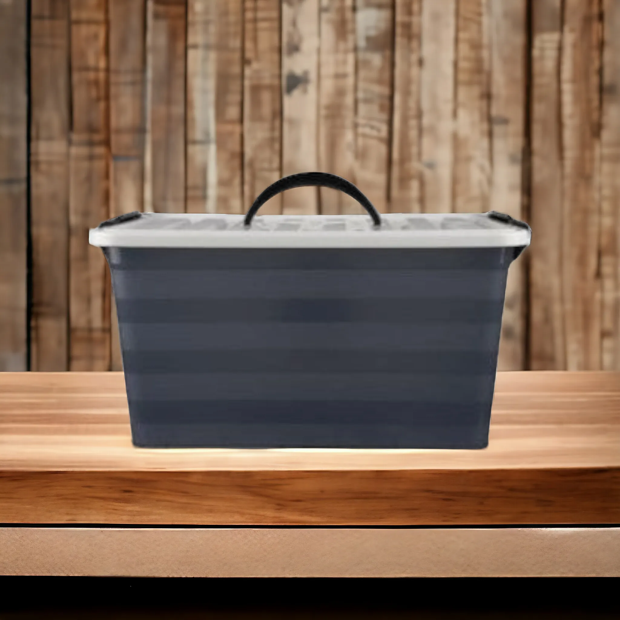 3.3L Storage Container Grey with Carry Handle