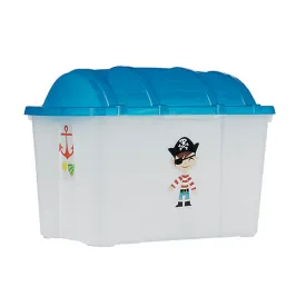 45L Storage Box Kiddies Chest Pink or Blue Lid