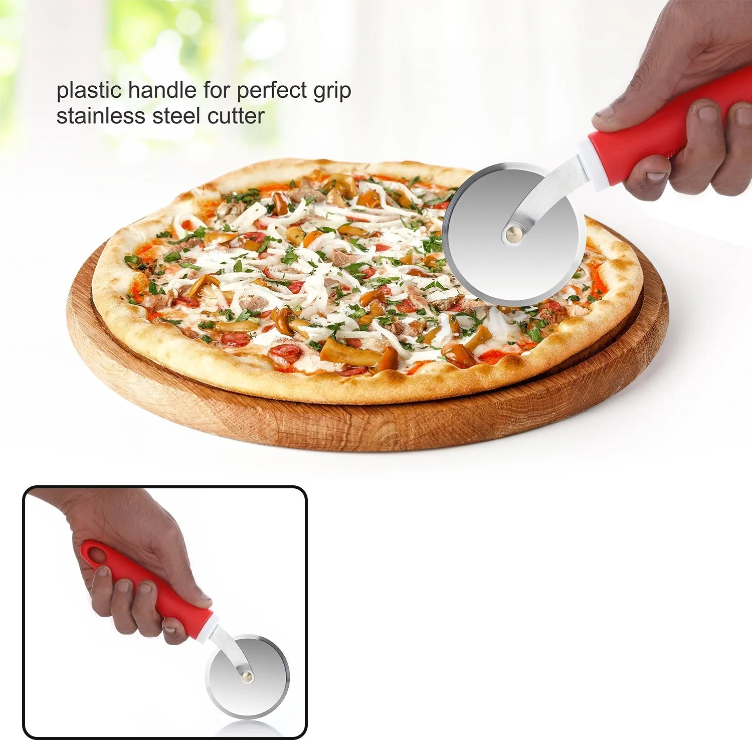 8707 Ganesh GANESH PIZZA  /  PASTRY CUTTER Wheel Pizza Cutter  (Stainless Steel)