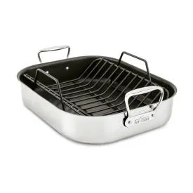 ALL-CLAD Non-Stick Roasting Pan with Rack, 13" x 16" x 3"