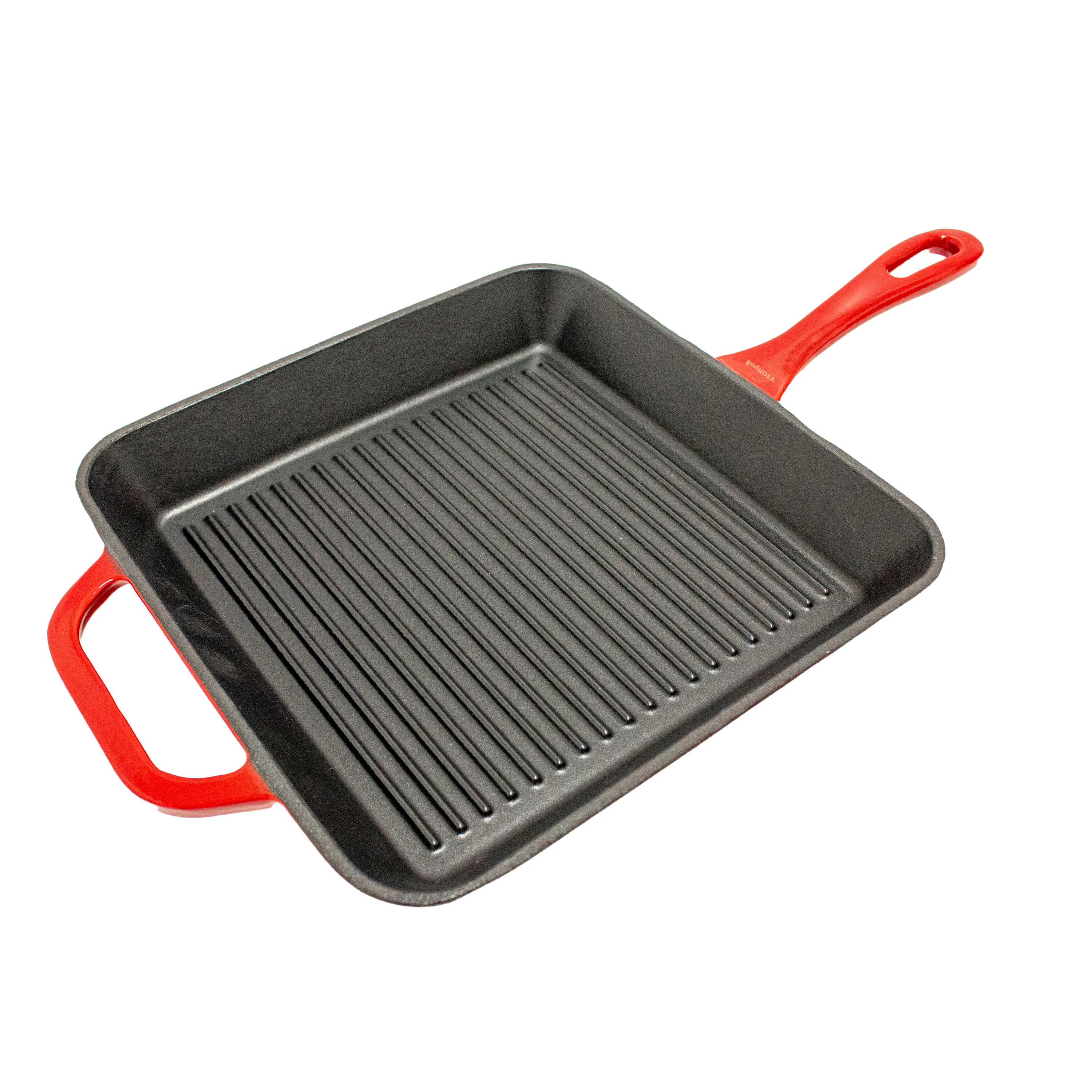 BergHOFF Neo 2pc Cast Iron 10" Fry and Grill Pan Cookware Set, Red