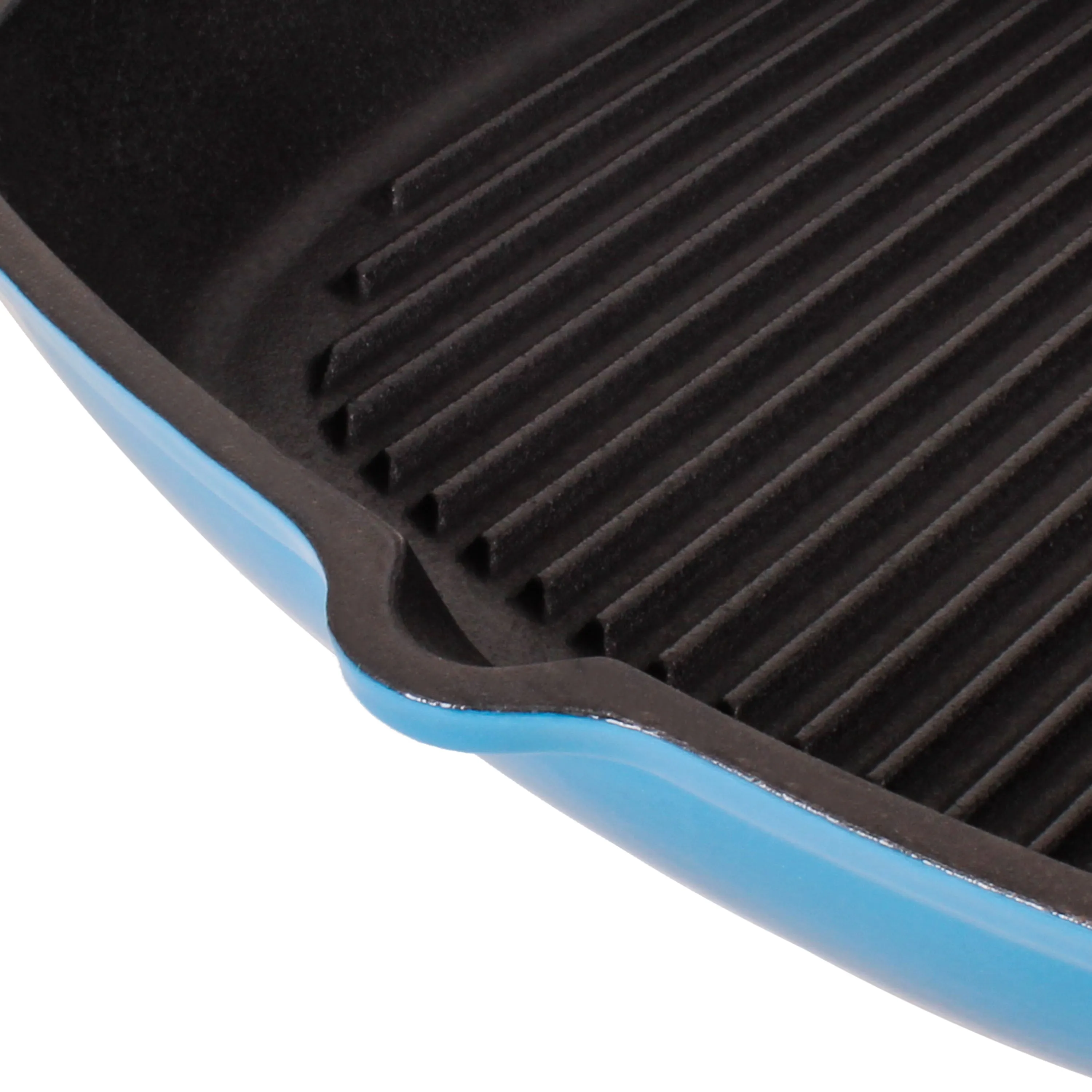 BergHOFF Neo 2pc Cast Iron 11" Grill Pan with Steak Press, Blue