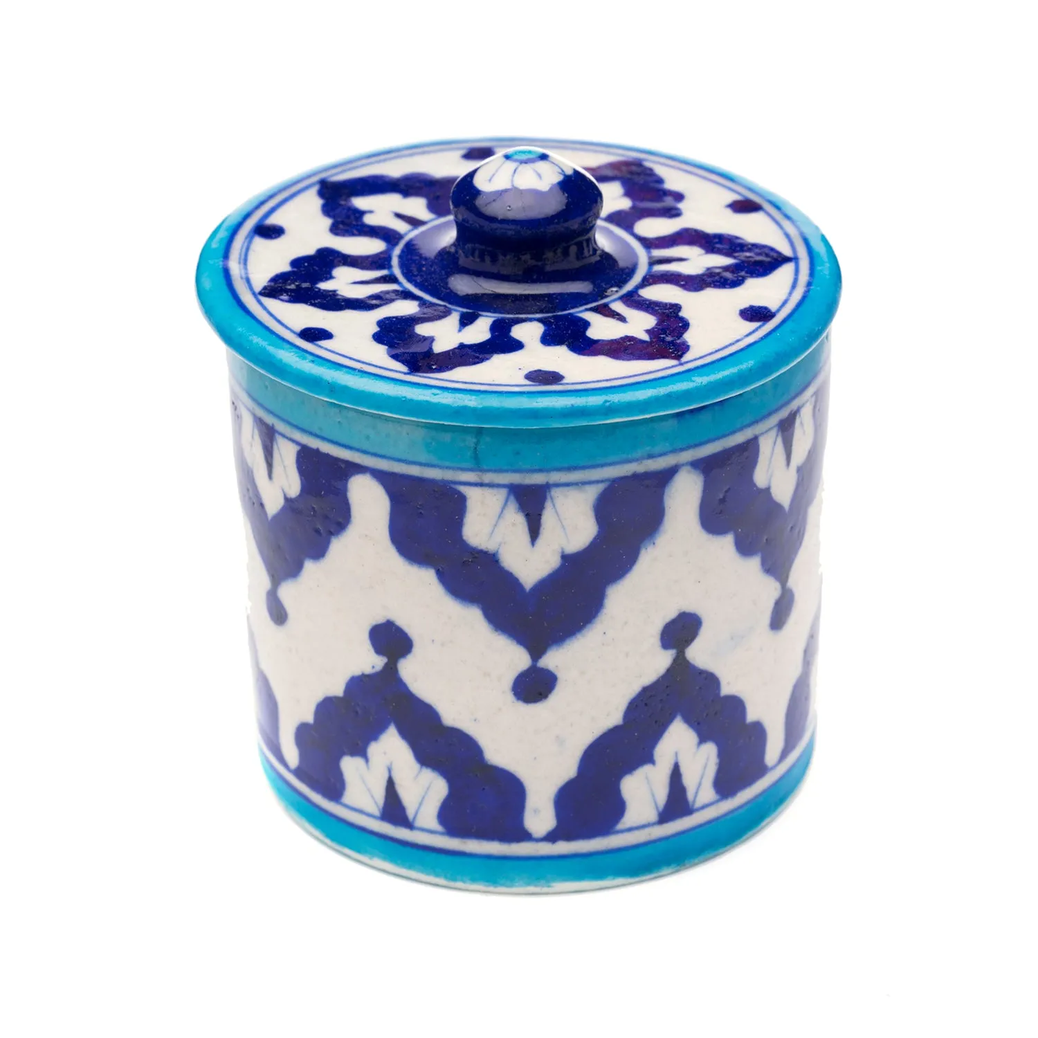 Blue Pottery Canister Indigo