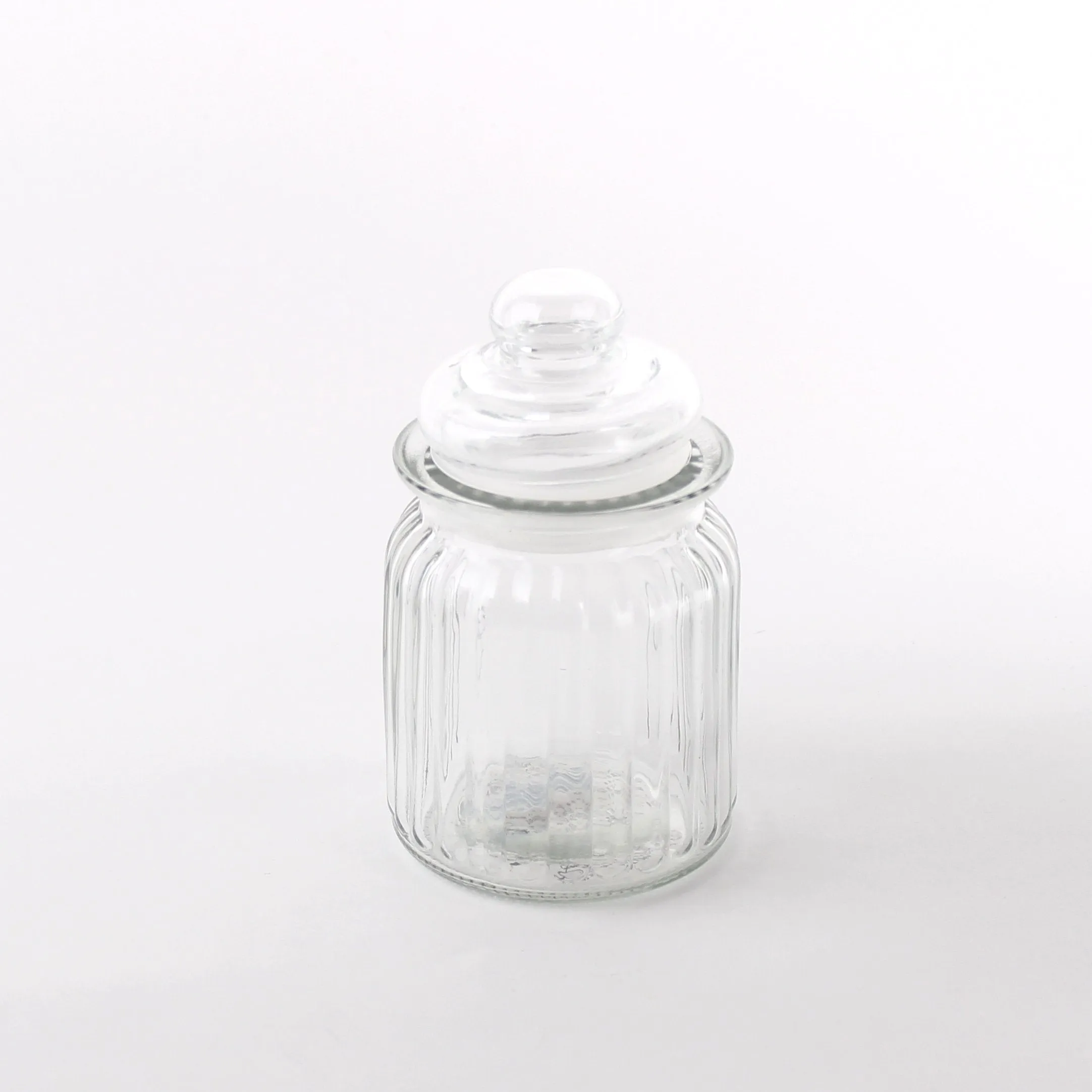 Canister (Glass/Striped/SL/Ã¸7.5x12.5cm / 310mL)