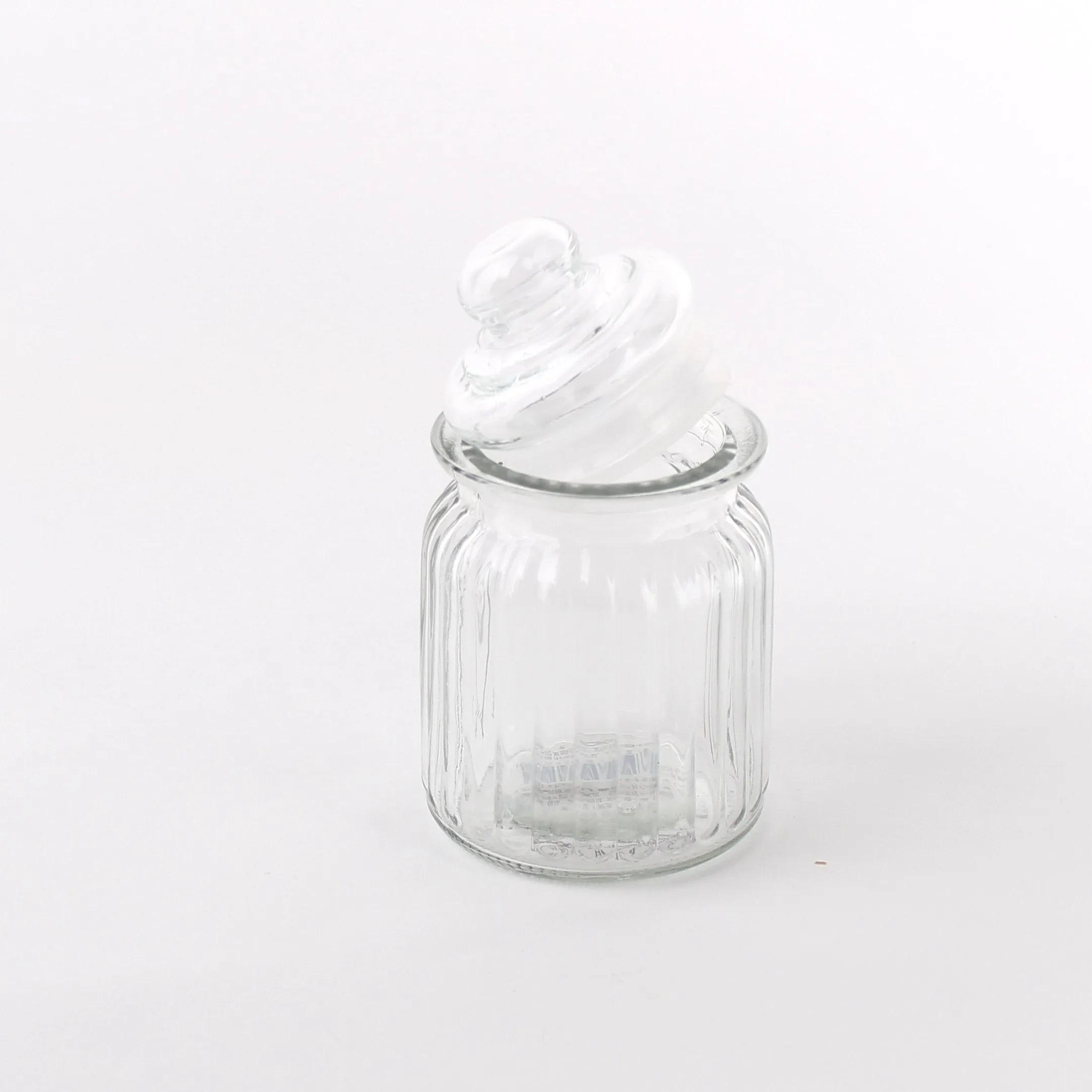 Canister (Glass/Striped/SL/Ã¸7.5x12.5cm / 310mL)