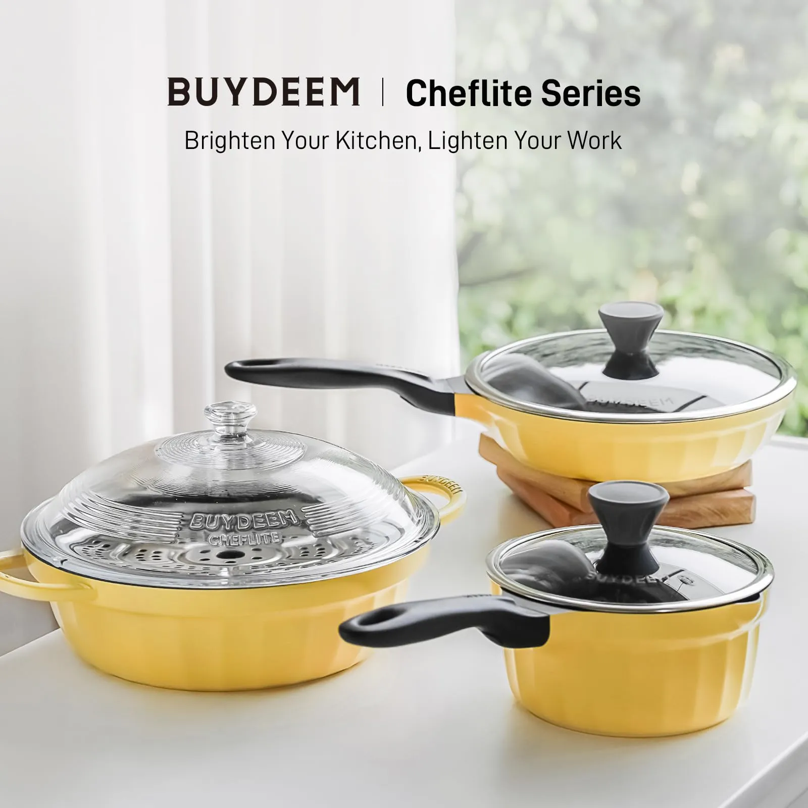 Cast Aluminum Nonstick Frying Pan & Saucepan - Bundle Offer