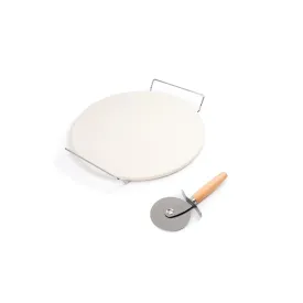 Ceramic Pizza Stone Set for Grilling