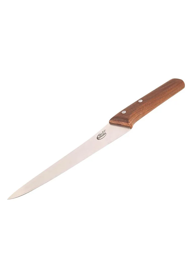 Chef's Gallery Stainless Slicing Knife 8" with Solid Walnut Wooden Handle 33.5 x 4.5cm