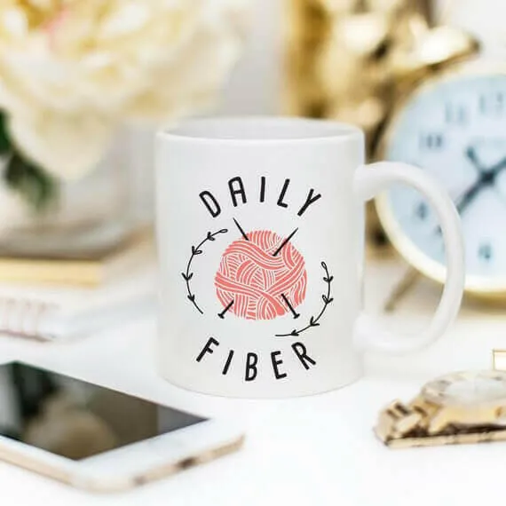 Daily Fiber Coffee Mug, Ceramic Coffee Mug, Gift