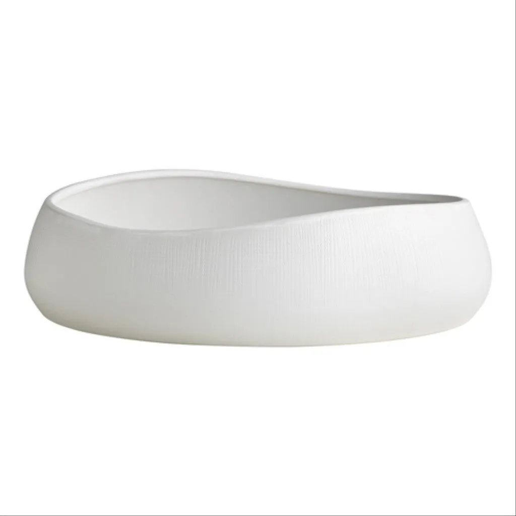 Ecology Bisque Oval Bowl 30cm - White