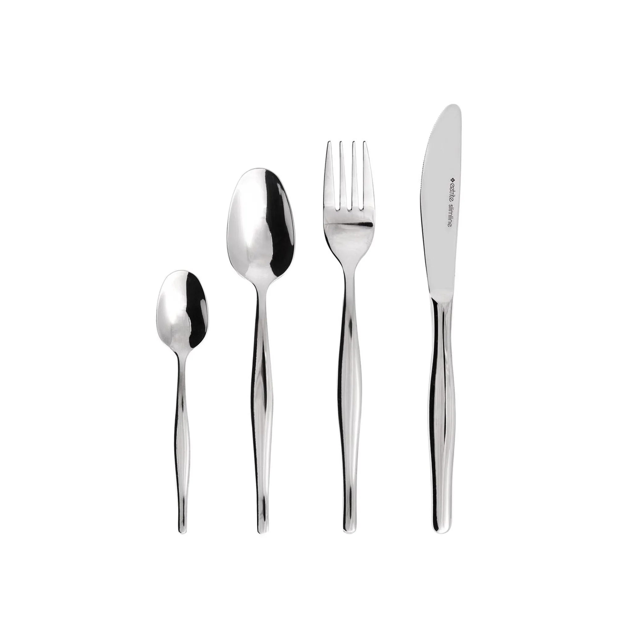 Eetrite Slimline 24 Piece Stainless Steel Cutlery Set Silver