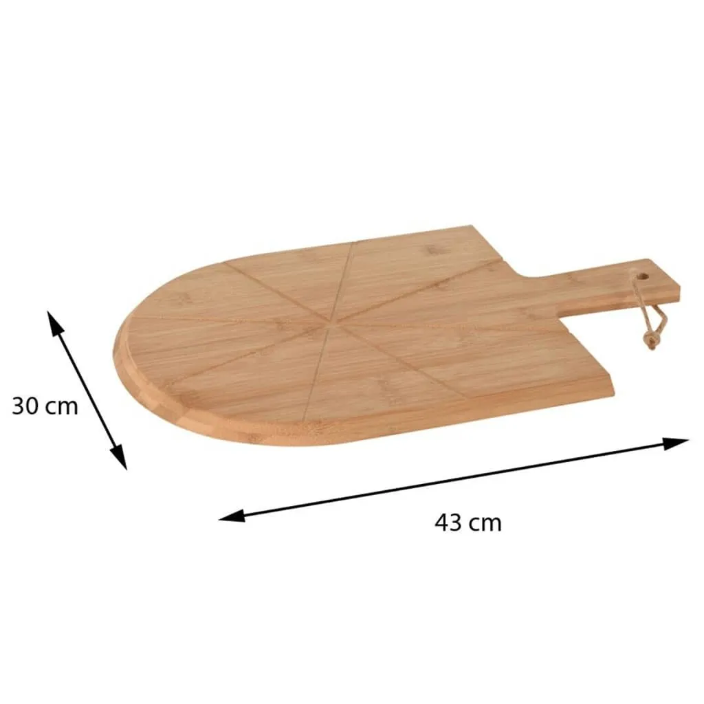 Excellent Houseware 3 Piece Pizza Cutting Set 43x30 cm Bamboo