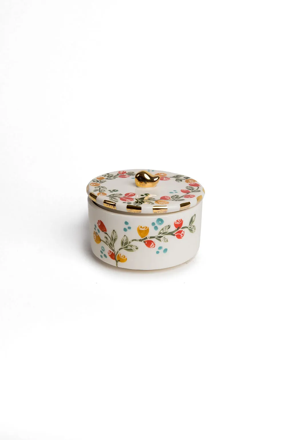 Floral Handmade Ceramic Canister