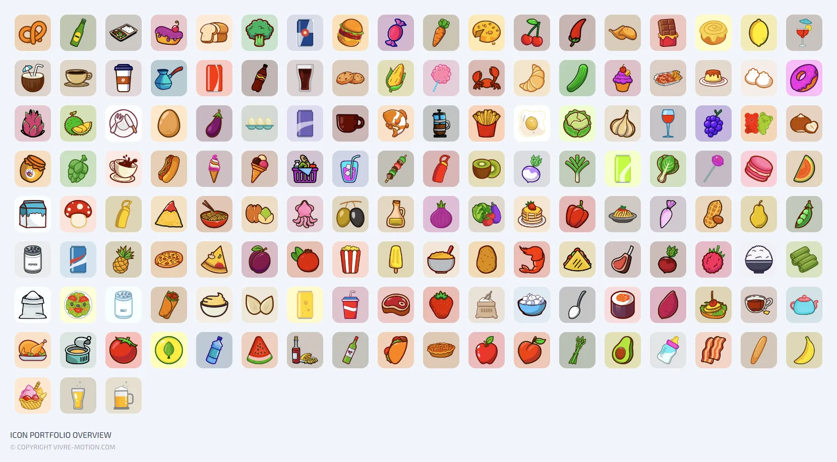 FOOD & FRUITS - RGB PNG | Stream Deck Icons