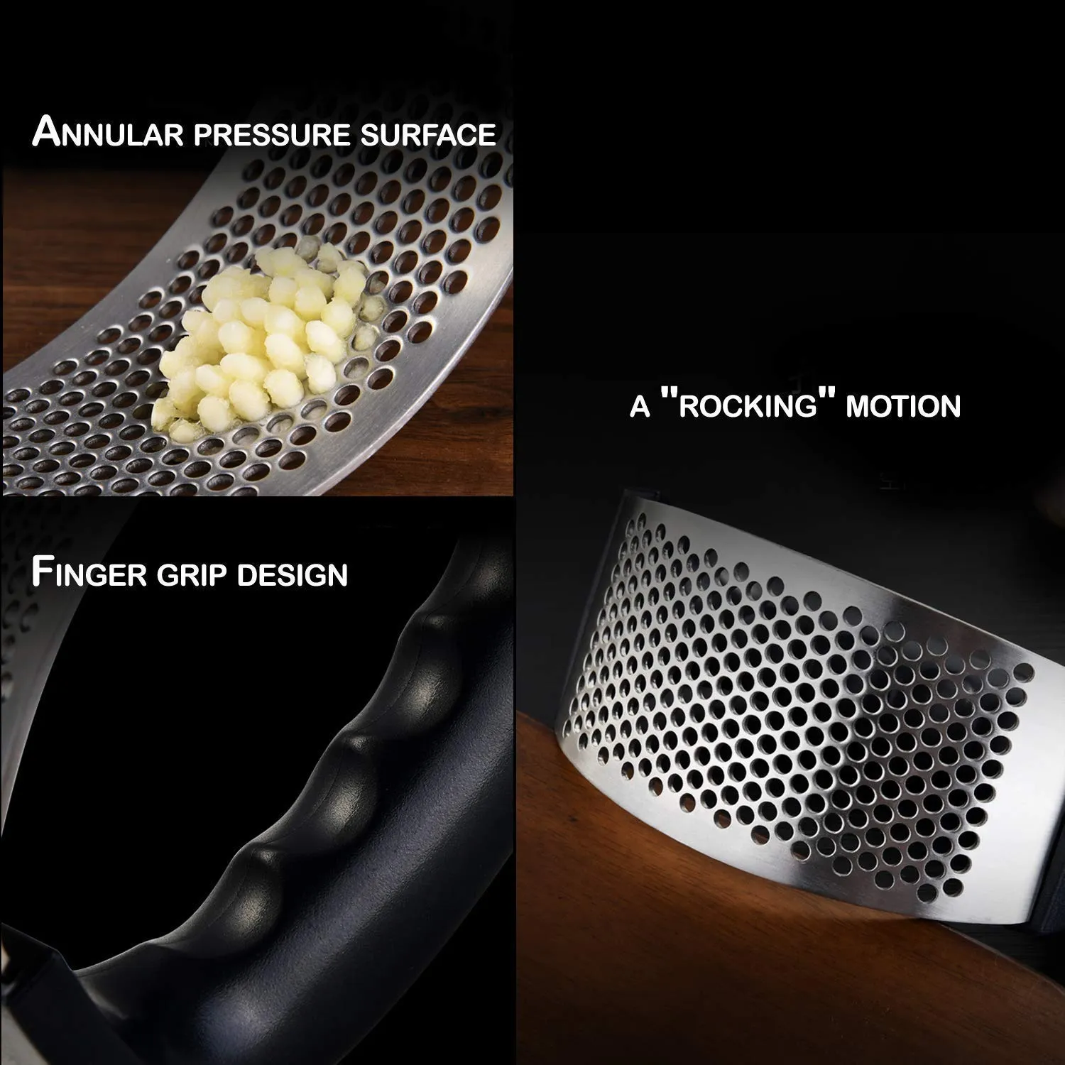 Garlic Press Garlic Crusher, Stainless Steel Kitchen Garlic Presser Garlic Crusher Stainless Steel Garlic Chopper Dishwasher Safe