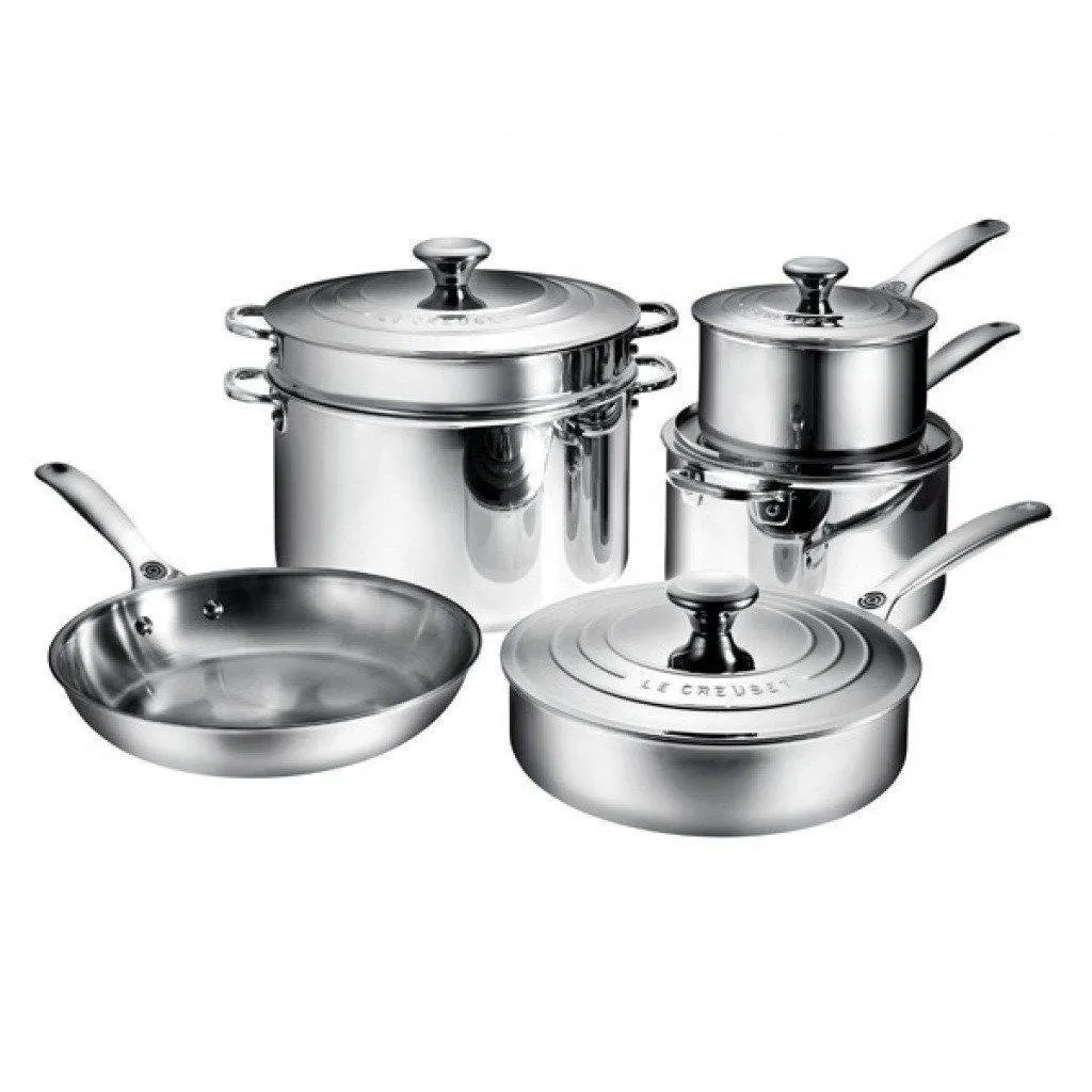 Le Creuset 10 Piece Stainless Steel Cookware Set