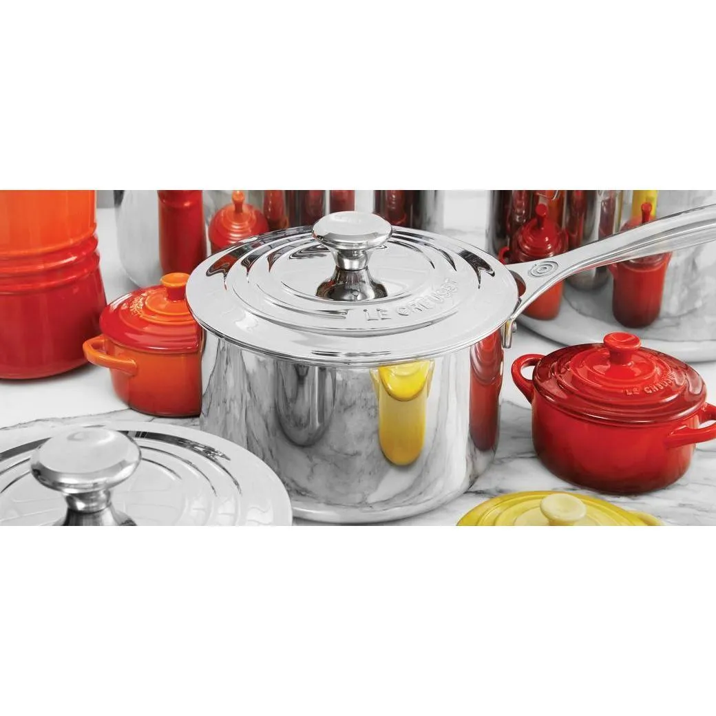 Le Creuset 2 Qt. Stainless Steel Saucepan with Lid