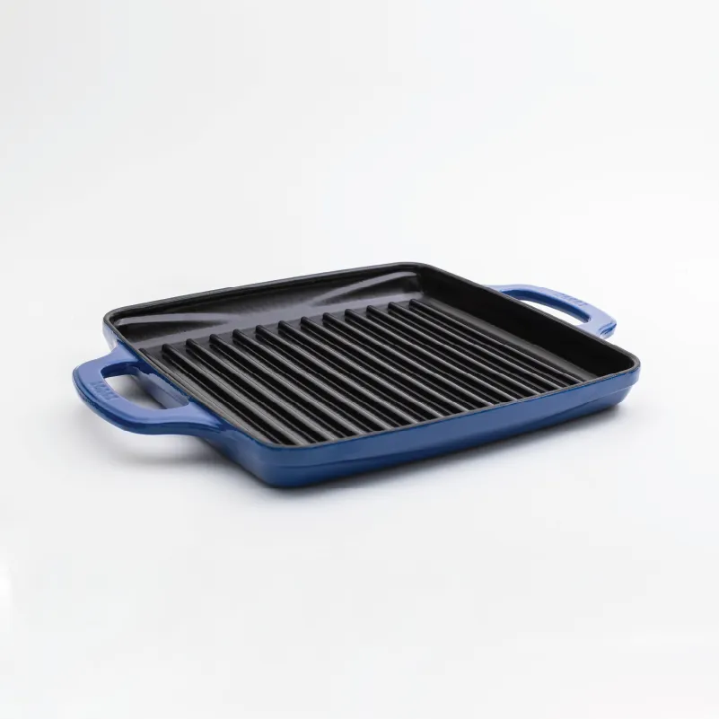 Lodge USA Enamel 11” Enameled Cast Iron Grill Pan