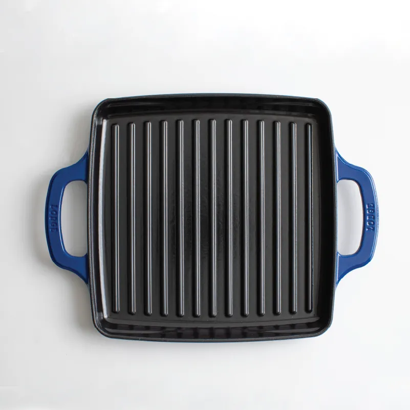 Lodge USA Enamel 11” Enameled Cast Iron Grill Pan