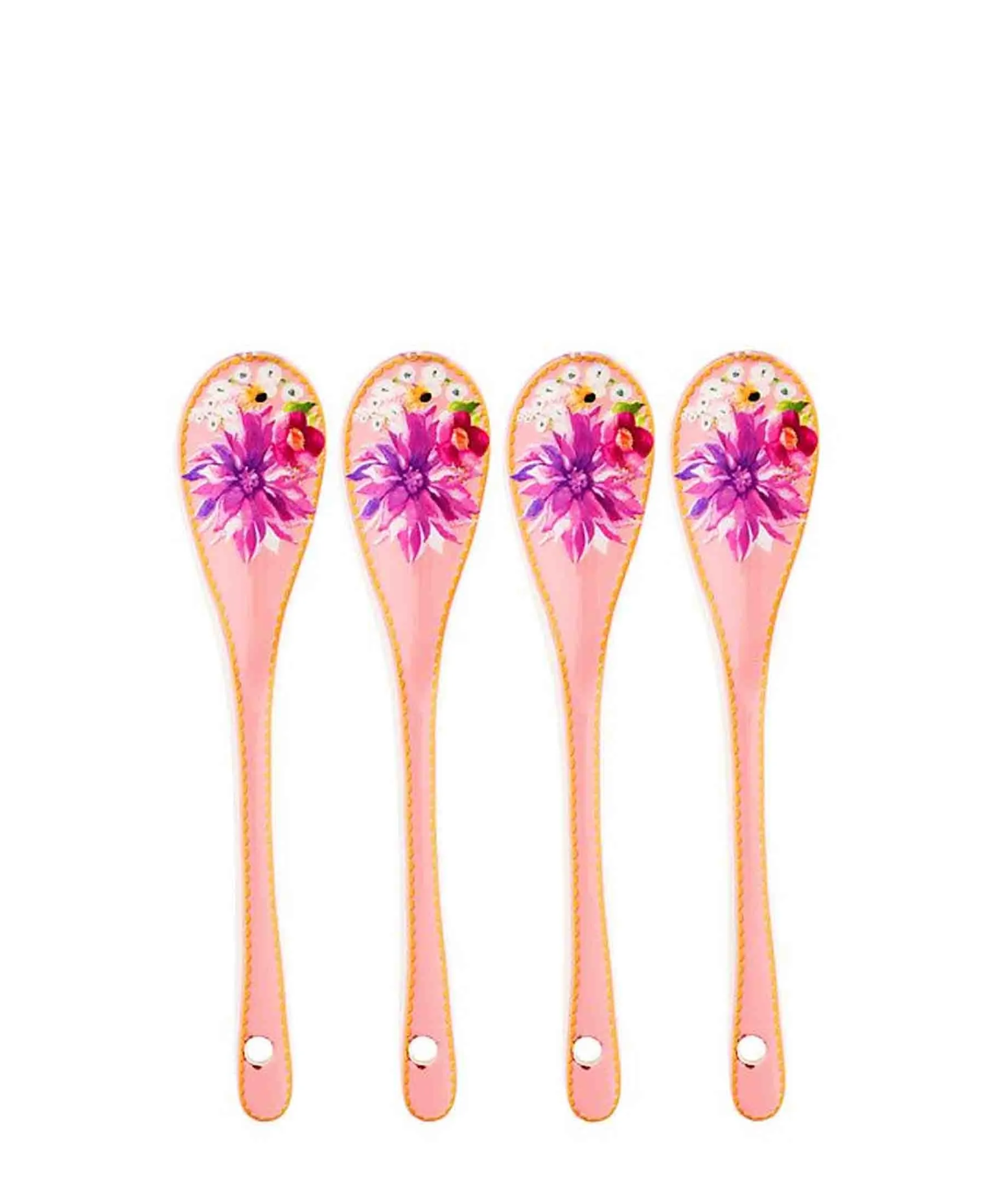 Maxwell & Williams Ts & C's Dahlia Daze Ceramic Teaspoon 4 Piece Pink Gift Boxed