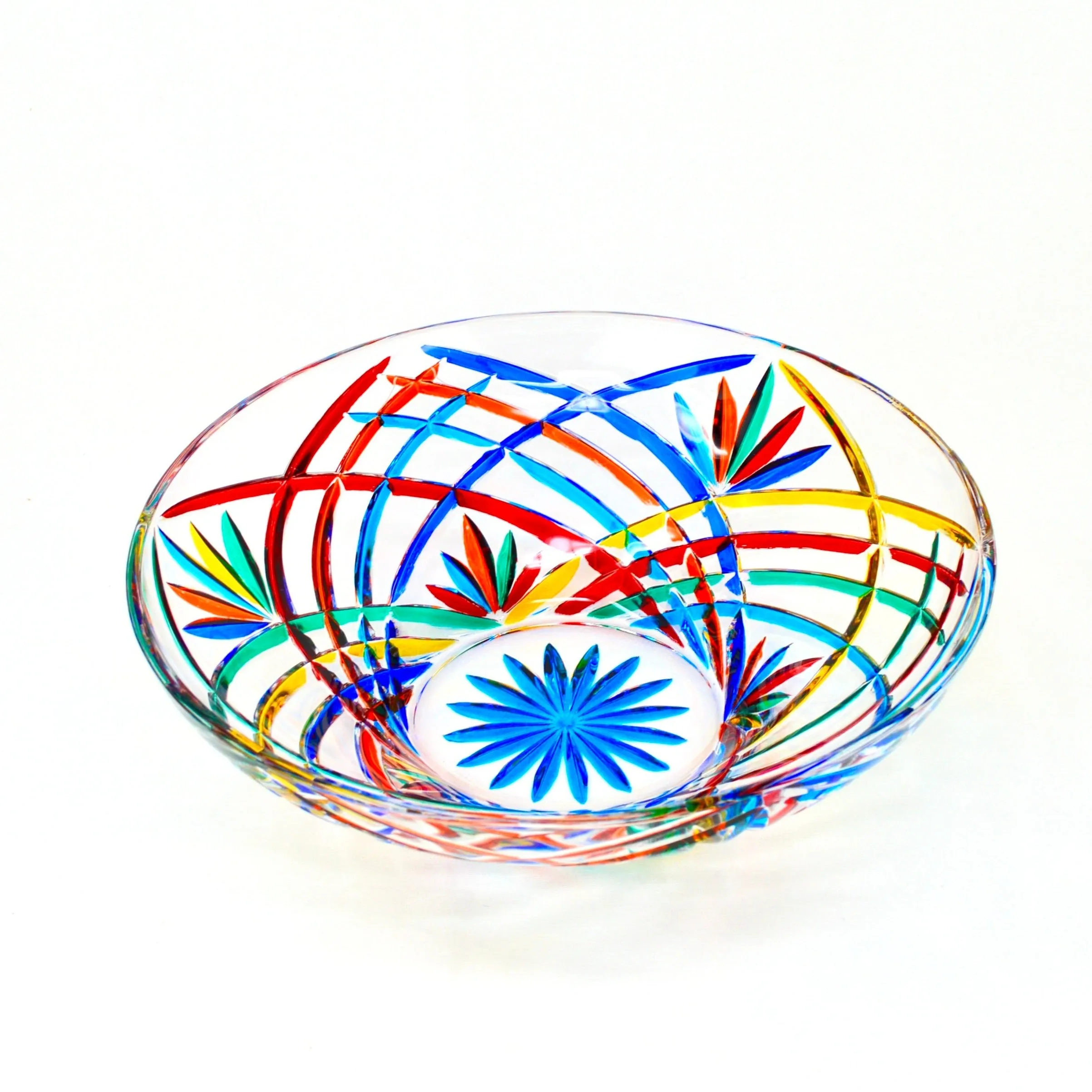 Melodia Centerpiece Bowl, Hand Painted, Made In Italy