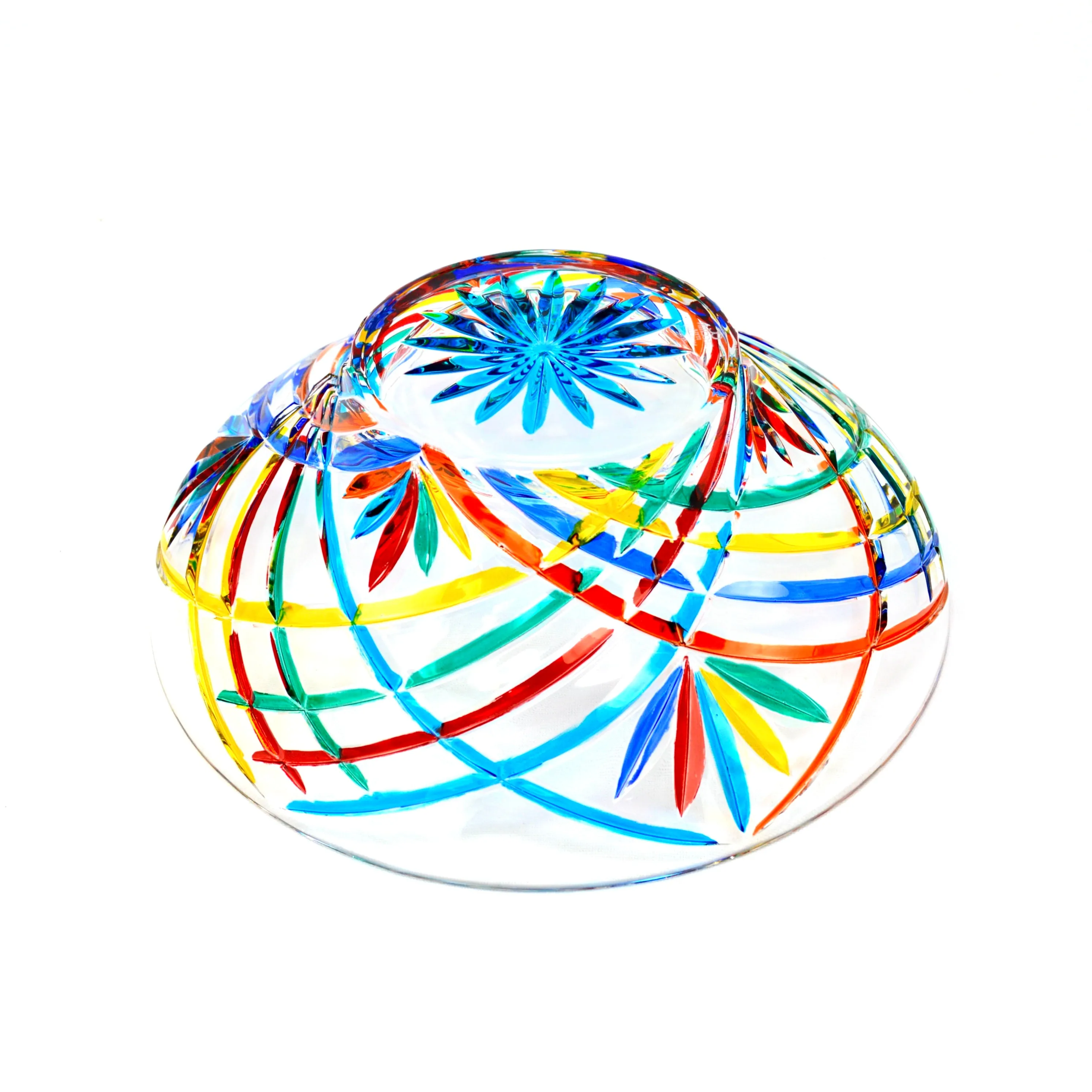 Melodia Centerpiece Bowl, Hand Painted, Made In Italy