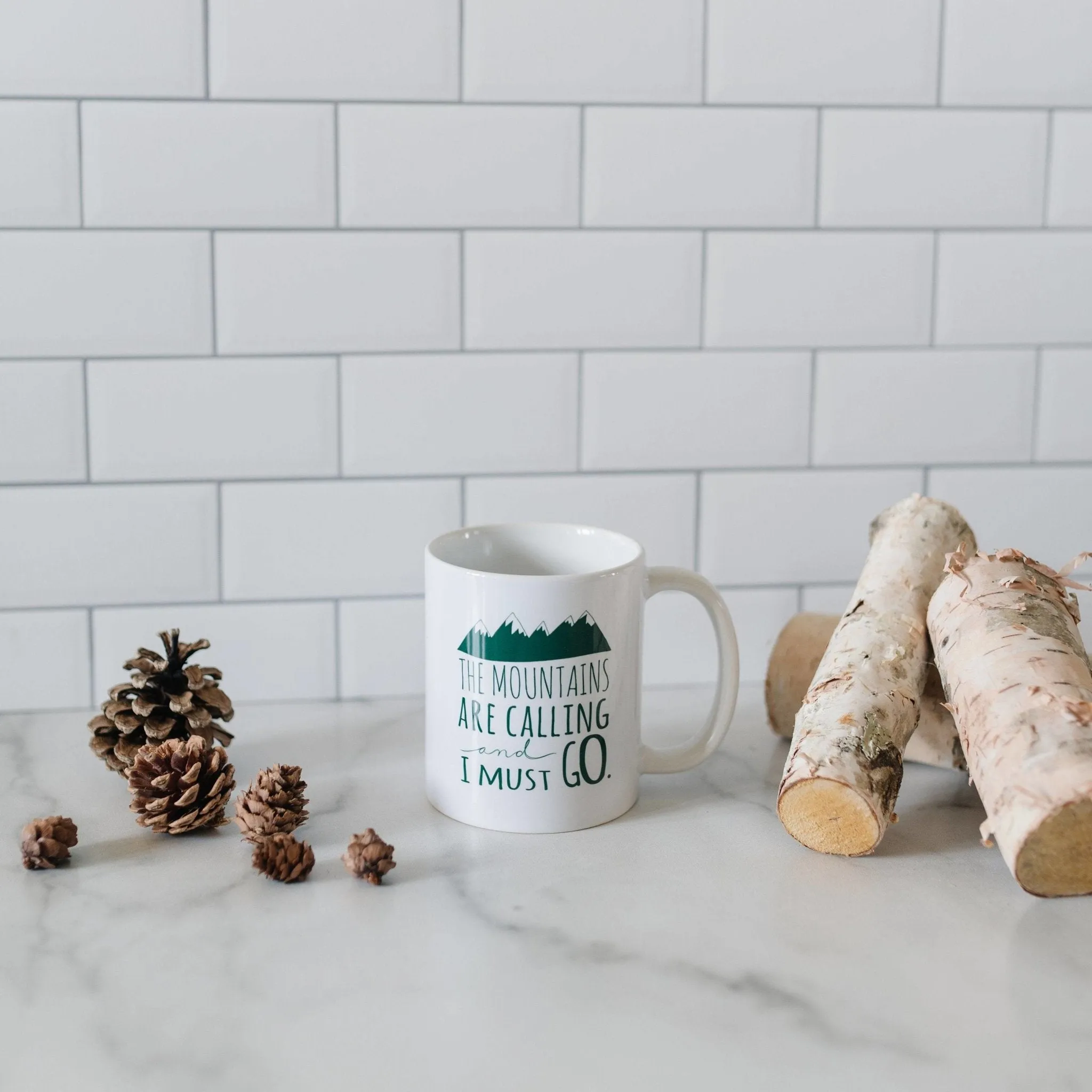 Mountain Coffee Mug, The Mountains are Calling and I must Go Coffee Mug, Mountain Gift, Rocky mountain mug, ceramic mug mountain