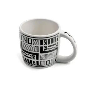 Mug - Canyons Black & White | Cliff Dweller Ancestral Puebloan Design