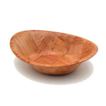 Oval Woven Wooden Bowl, Ideal For Sides/Bar Food