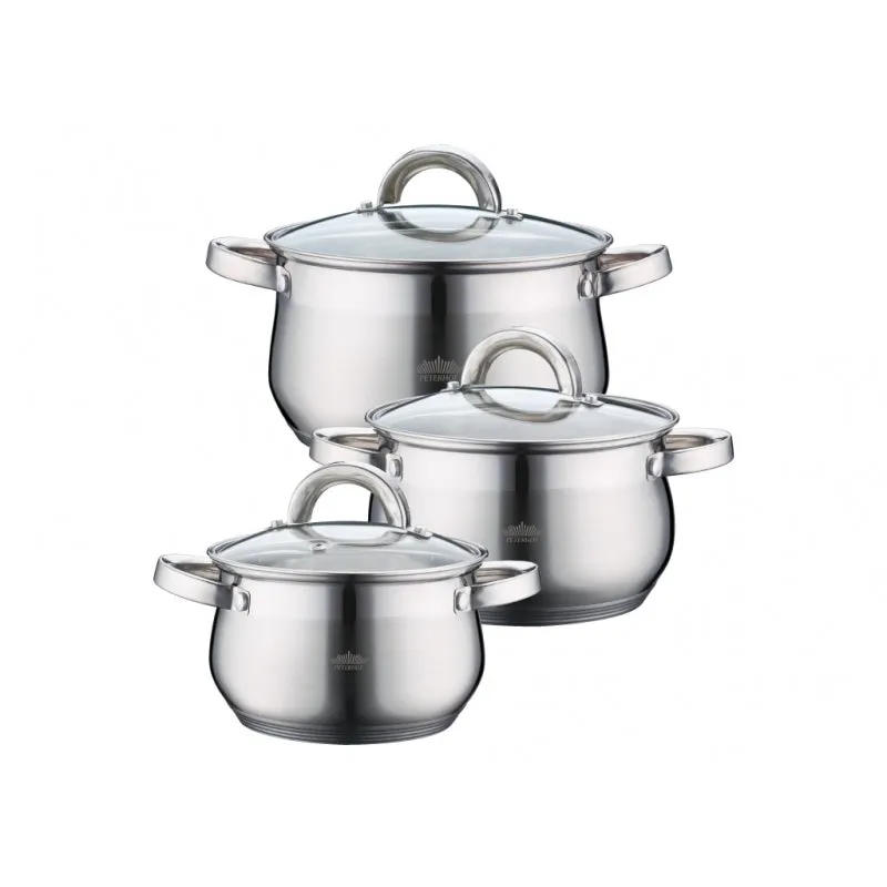 Peterhof PH-15759; Stainless Steel Cookware Set 6pcs