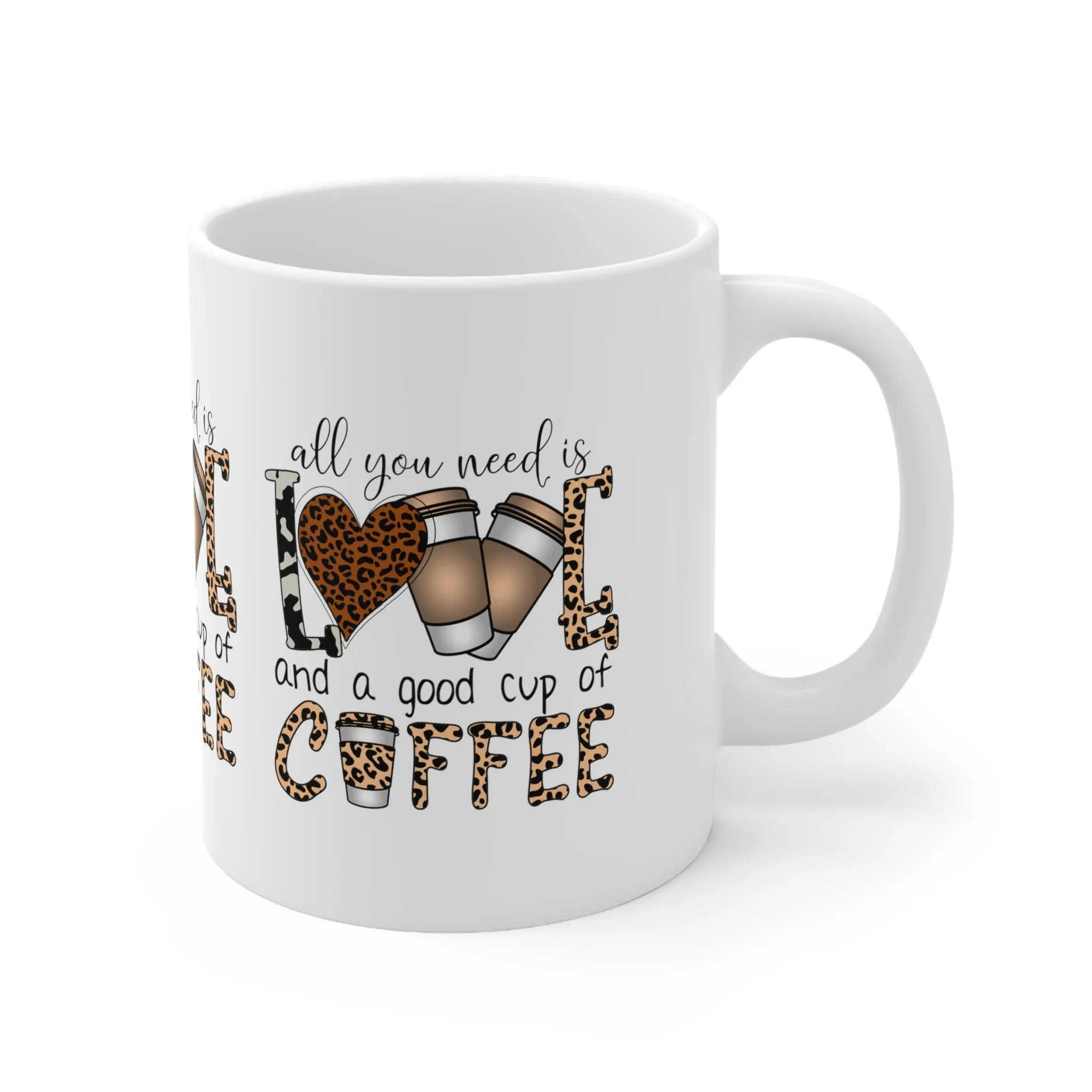 "All you Need is Love and a Good Cup of Coffee" Mug - Mugscity23™️ Free Shipping