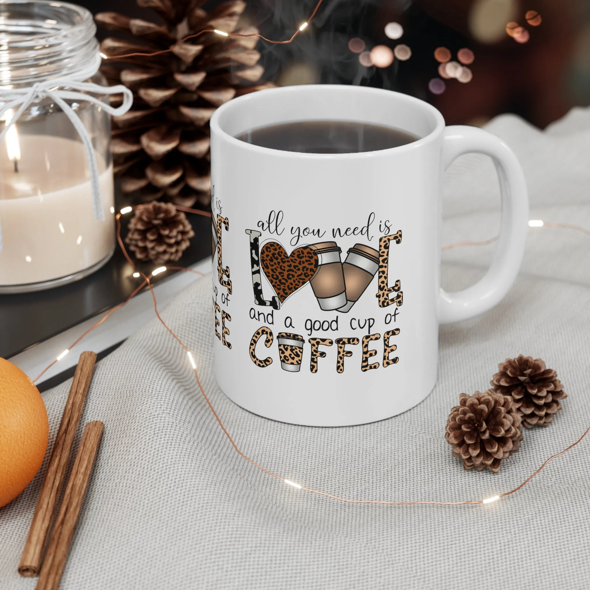 "All you Need is Love and a Good Cup of Coffee" Mug - Mugscity23™️ Free Shipping