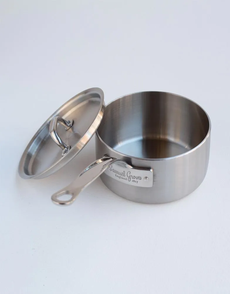 Samuel Groves Stainless Steel Brushed Triply Saucepan