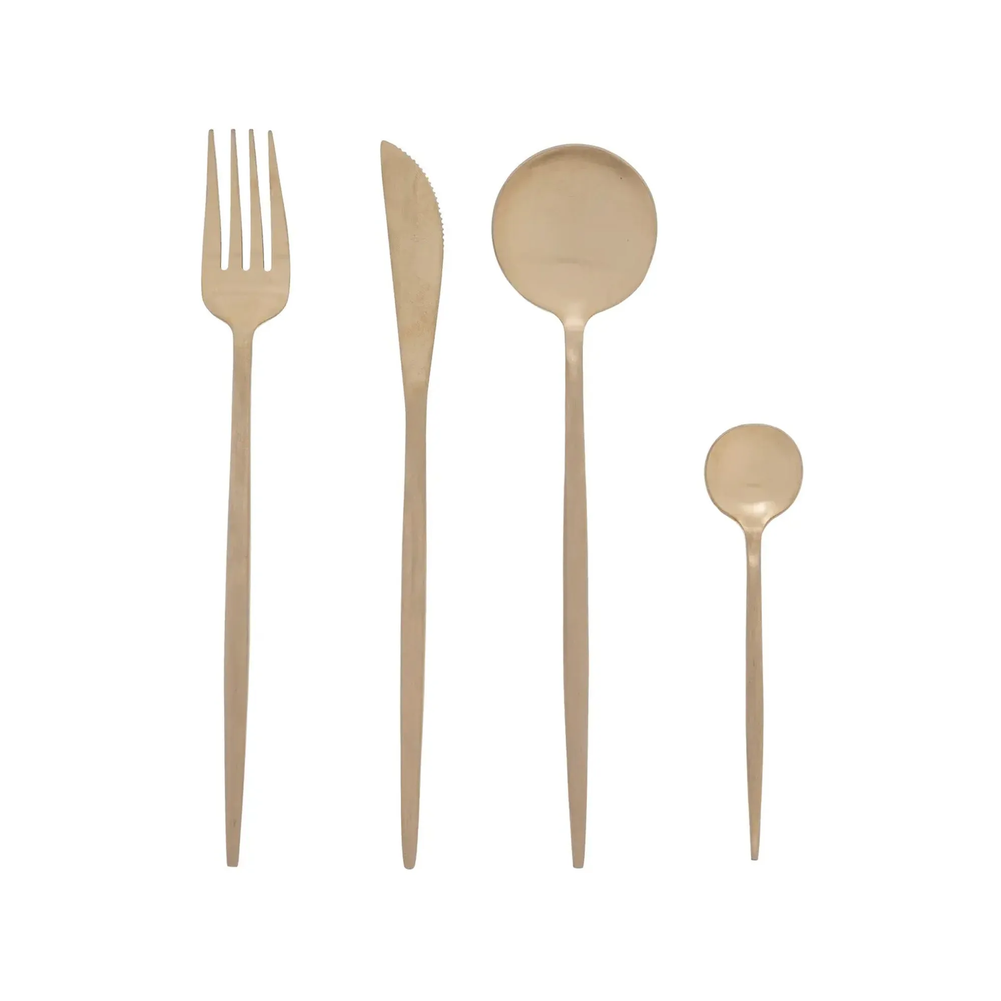 Secret de Gourmet 24 Piece Ida Gold-Plated Cutlery Set Gold