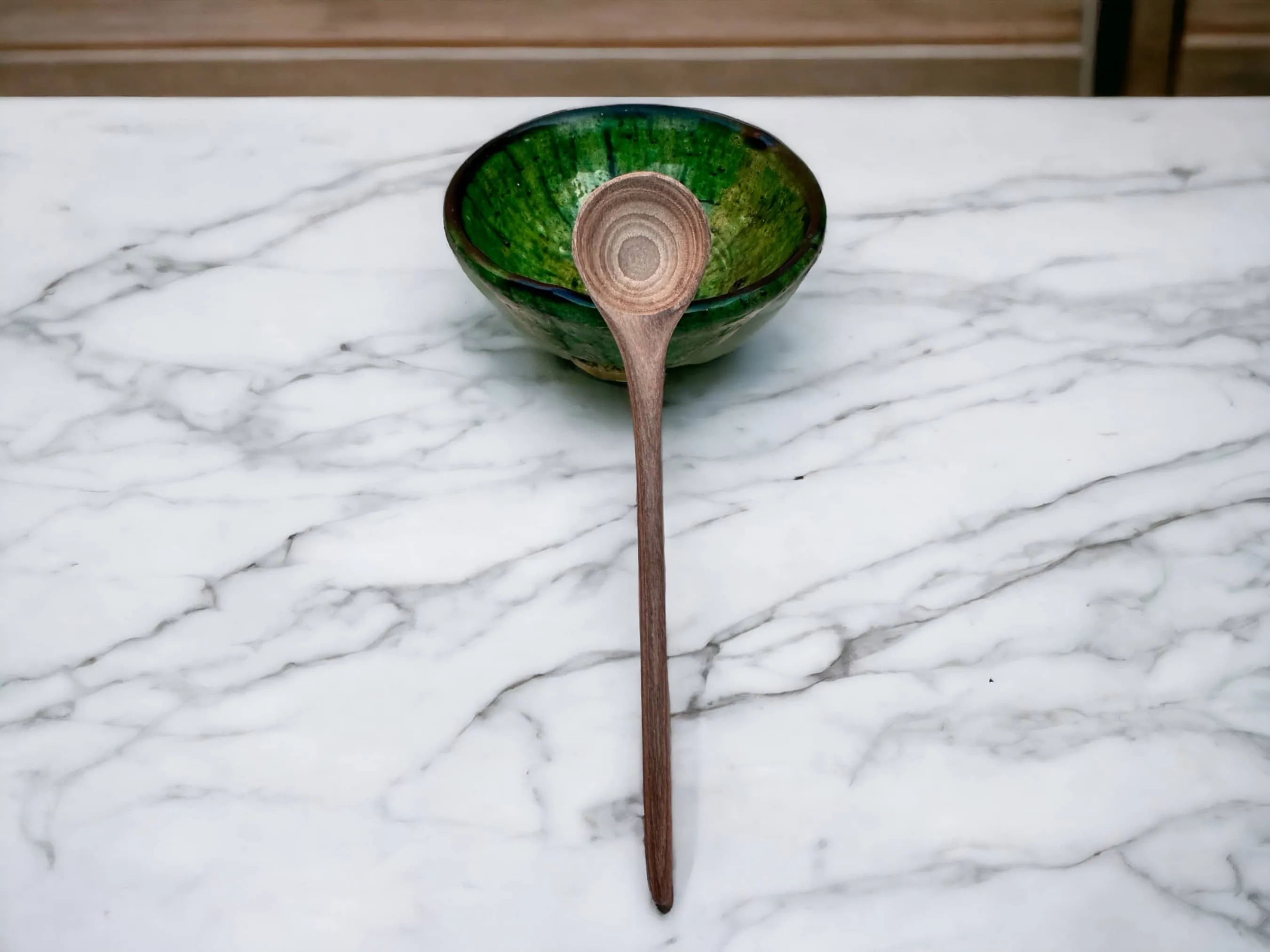 Set of 6 Tamegroute Bowls, Tamegroute Bowls Green Glazed Pottery, Set of 6 ceramic bowls, Tamegroute bowls, each handmade in Morocco.