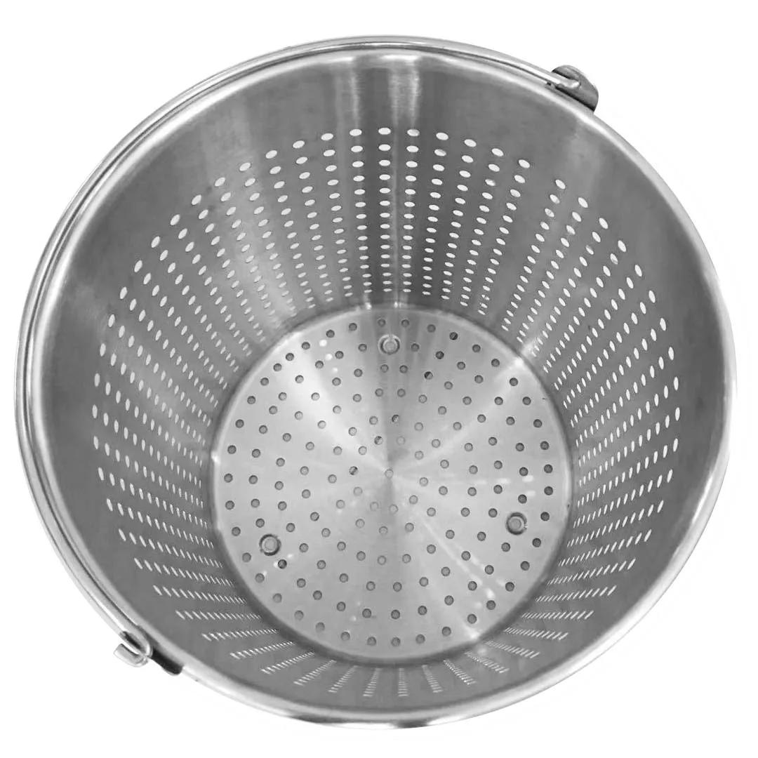 SOGA 33L 18/10 Stainless Steel Stockpot with Perforated Stock pot Basket Pasta Strainer