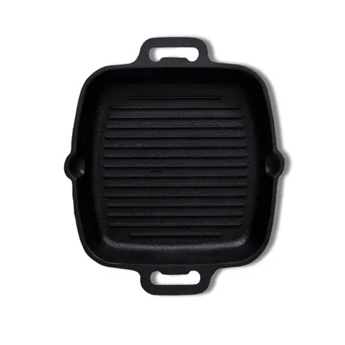 Sparkenzy Cast Iron Grill Pan | Griddle  Pre Seasoned 10 inch