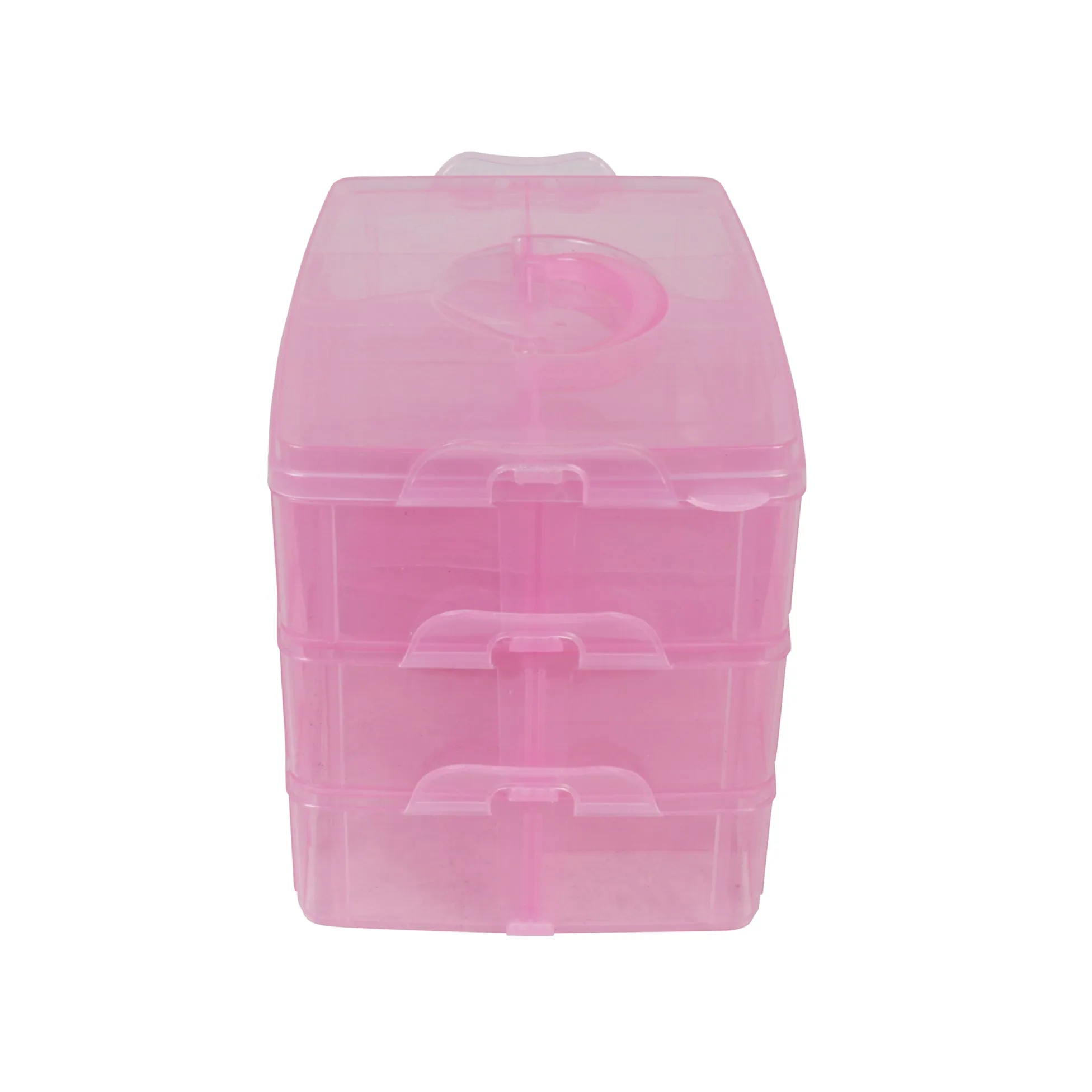 Stackable Storage Container, Pink - 30 Compartments