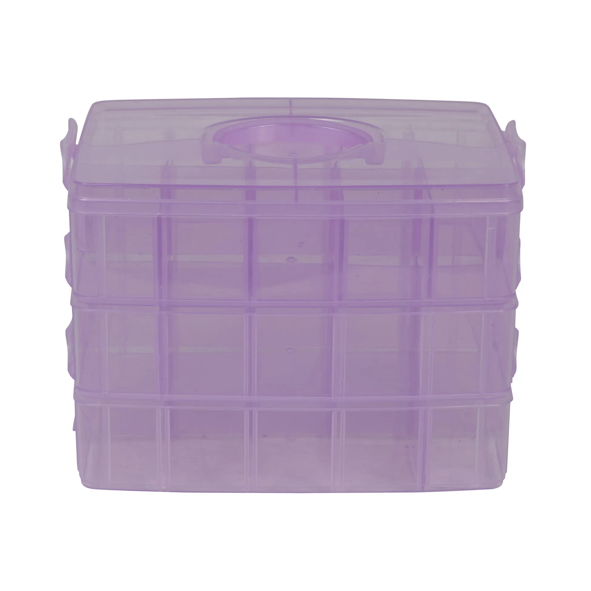 Stackable Storage Container, Purple - 30 Compartments