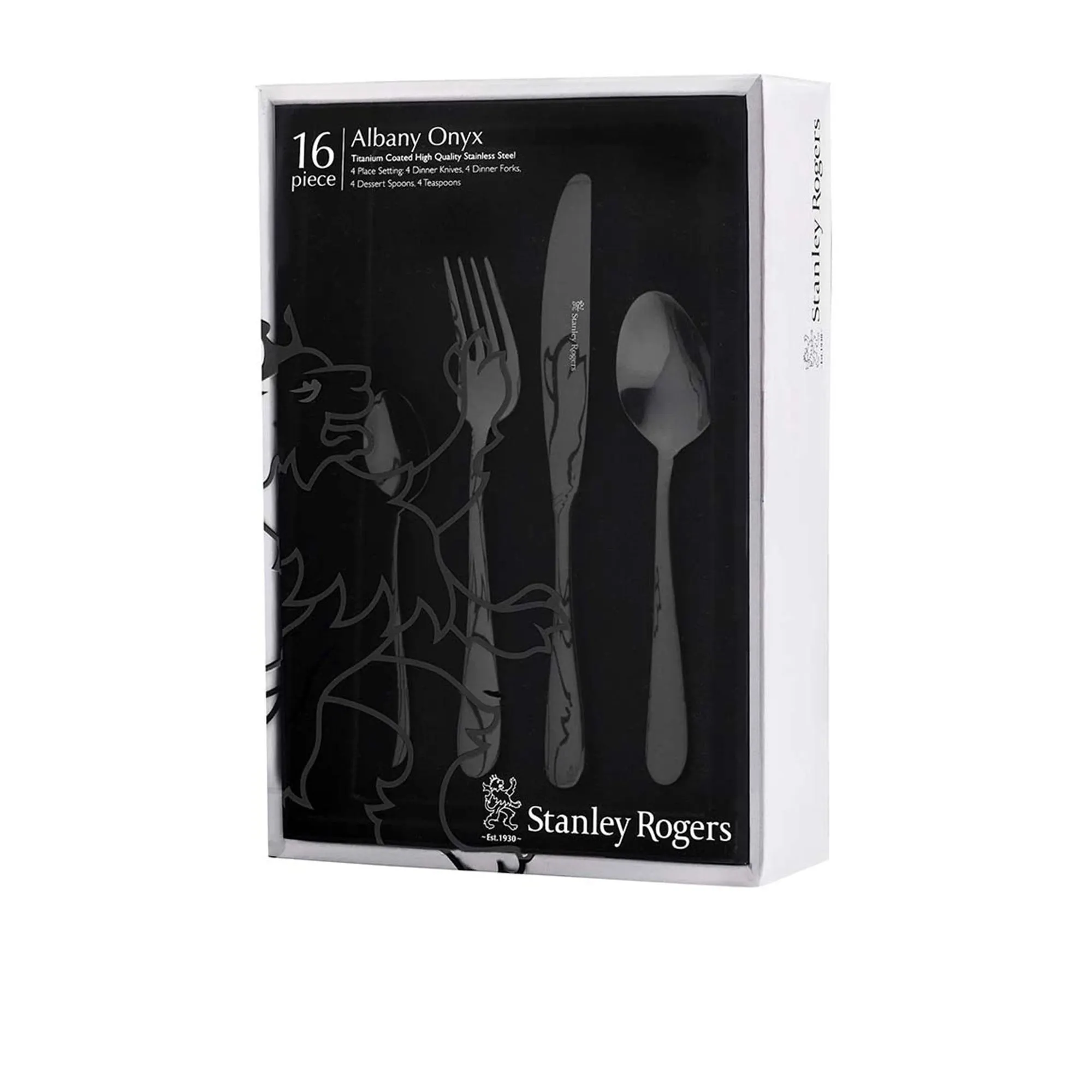 Stanley Rogers Albany 16 Piece Cutlery Set Onyx