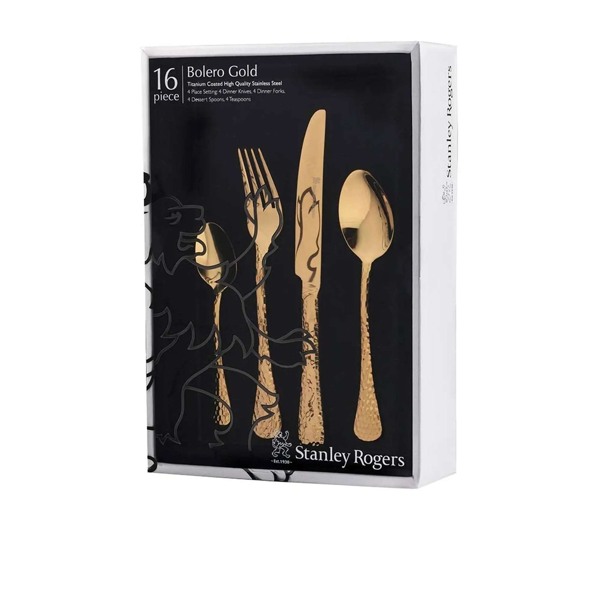 Stanley Rogers Bolero 16 Piece Cutlery Set Gold